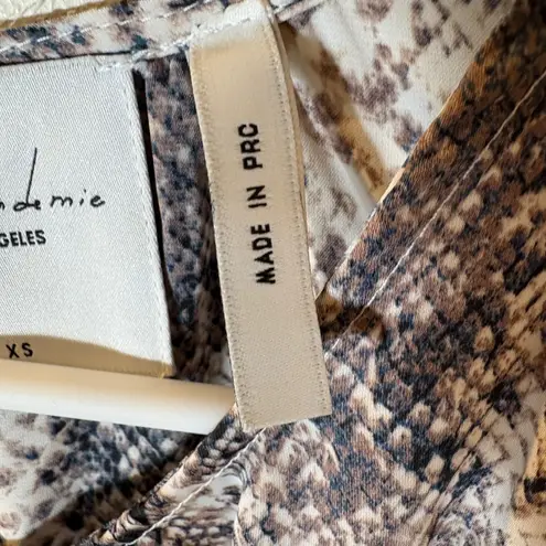 L'Academie L'Acadamie Los Angeles Snake Print Cold Shoulder Top Size XS