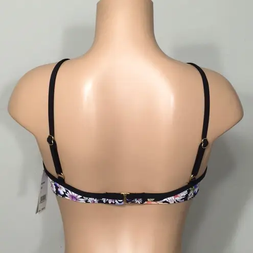 Kenneth Cole  Reaction hi-neck floral bikini top.