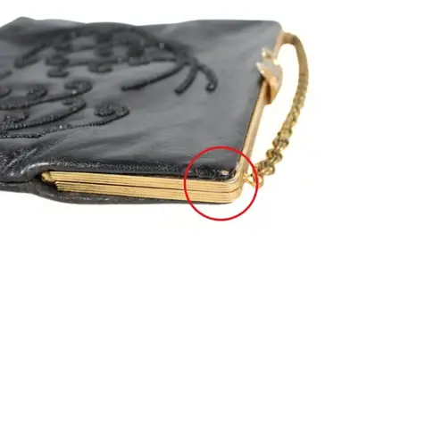 Rare Vintage Walborg Belgium Black Beaded Evening Bag Art Deco