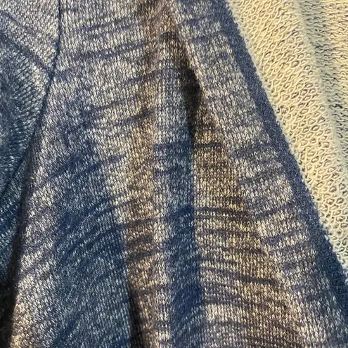 NYDJ Heathered Blue Hooded Opened Waterfall Draped Jacket Women Sz XS