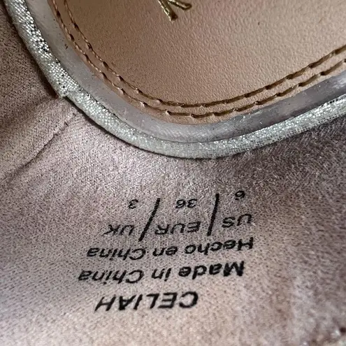 Clearance 50% off Kelly & Katie “Celiah” Silver Women's Platform Heels, Size 6