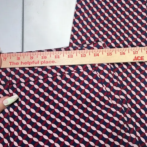 Boden Hampshire Red Geometric Print Ponte Knit Ankle Crop Pants Teacher Spring Size 8