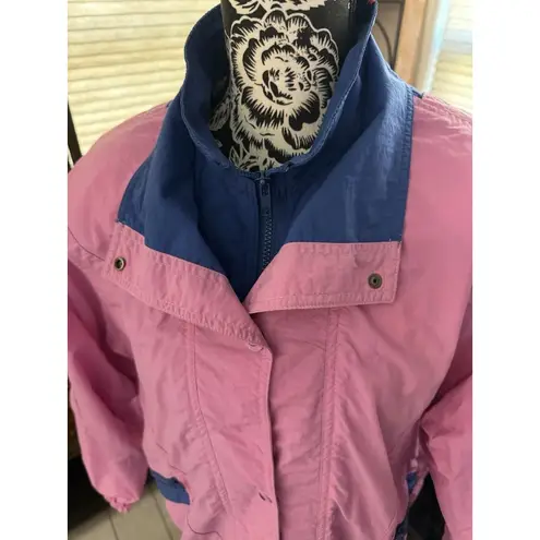 London Fog Vintage 80’s Jacket Windbreaker Coat Adult Size Large Purple Blue