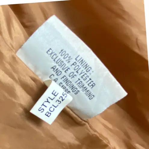 Bod Christensen 100% Leather Tan Caramel Moto Coat Belted Asymmetrical L Brown Size L