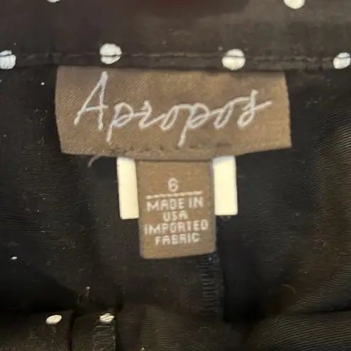 Apropos size 6 black and white polka dottedâankle length cropped pantsâEUC