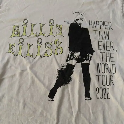 Billie Eilish Happier Than Ever The World Tour T-shirt, Size Medium