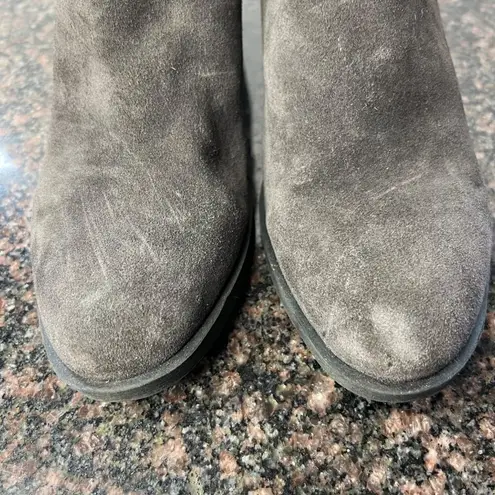 Kenneth Cole Kenneth‎ Cole DARA Gray Leather Ankle Boot Suede Bootie Heeled Size 8 - Image 6