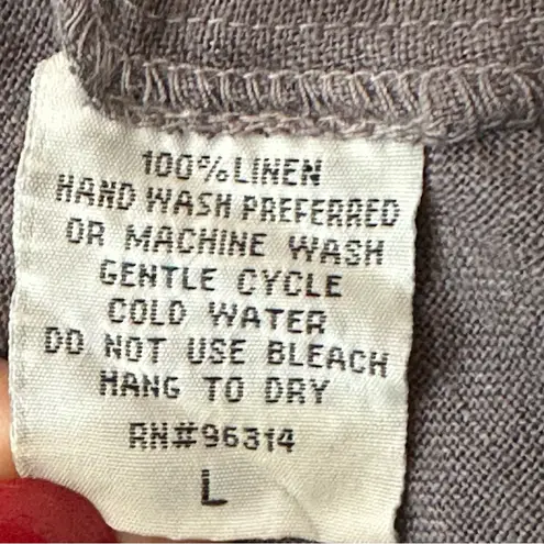 Luna Lux Women’s Size XL Black Ombré Gray Oversized Linen Long Sleeve Top