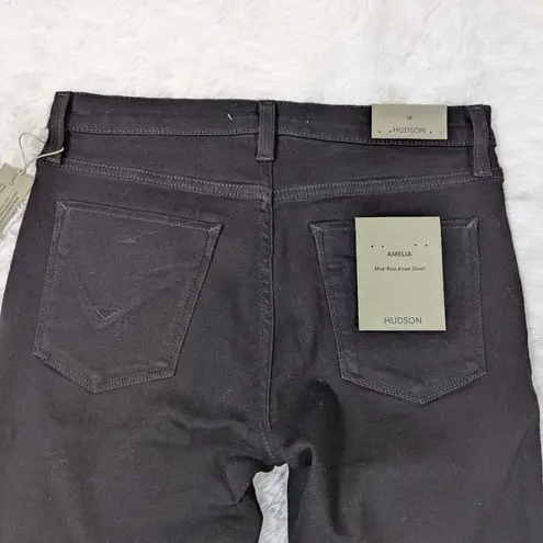 Hudson Amelia Mid-Rise Knee Short Black Size 28
