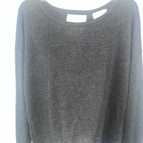 Kaileigh Women's NWOT Black Sparkle Open Back Holiday Dressy Sweater Size Large