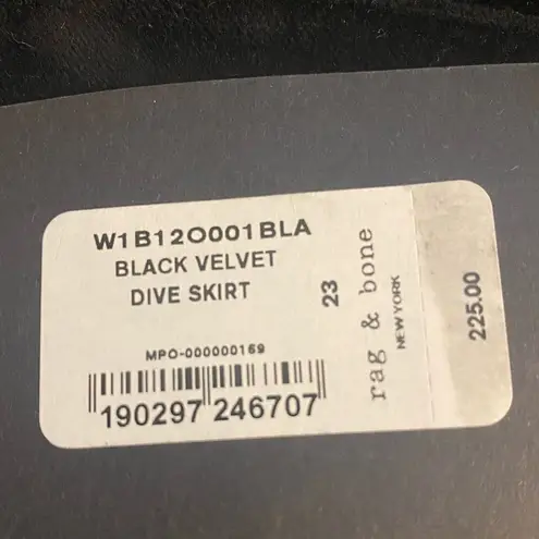 Rag and Bone 🆕 NWT Black Velvet Dive Skirt (RB-23) - Image 5