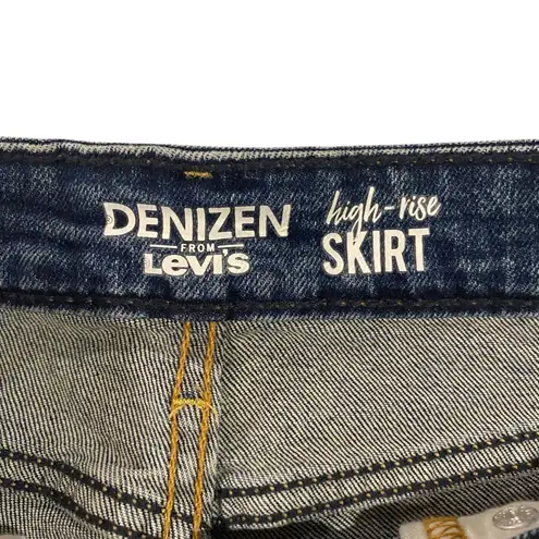 Denizen from Levi's Denizen Levi's Denim Skirt High-Rise Frayed Hem Mini Skirt Blue size 7