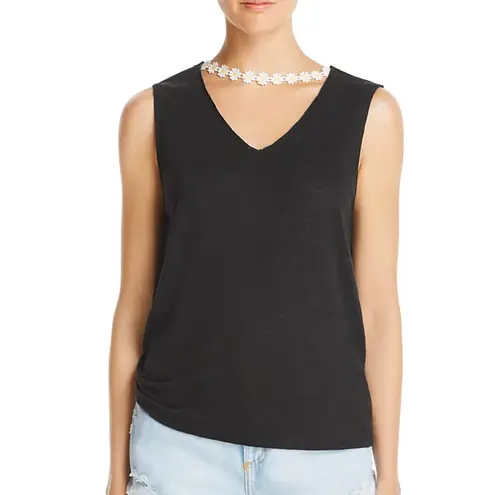 Honey Punch Daisies Choker Black Tank Top