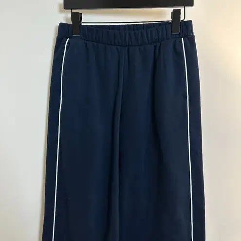 Beyond Yoga Piper LuxeFleece Side Slit Wide Leg Pants Nocturnal Navy Size Small