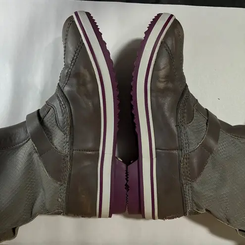 LL Bean Tek 2.5 Rangeley Insulated Faux Fur Trim Waterproof Winter Snow Boots 7 Gray