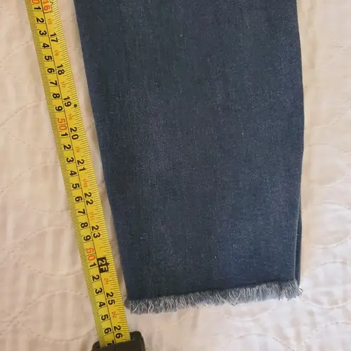 Ymi Jogger size Larger distressed high rise stretch medium dark wash denim