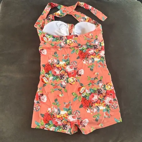 Women’s Halter Neck One Piece Tummy Control Bathers Swimsuit Boy Leg Size XL NEW