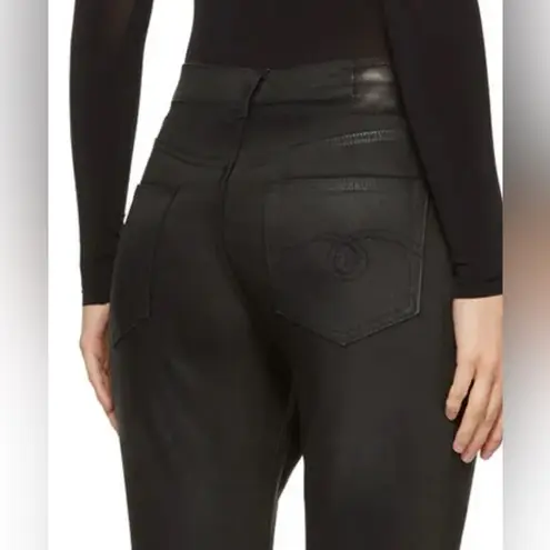 R13 Black Waxed X-Over Jeans