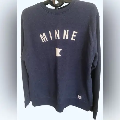 UP NORTH TRADING COMPANY Unisex Navy Minne Felt Crew, Size Women XL/Men Large Blue