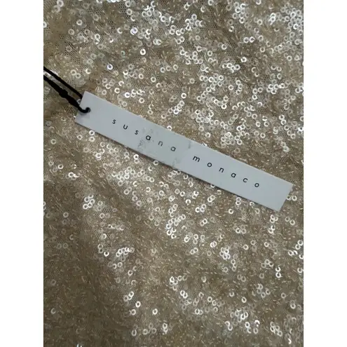 Susana Monaco NWT Sequin High Waist Pencil Skirt in Belgian Creme Sz XL $149