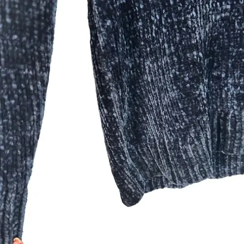 Orvis Navy Blue Textured Long Sleeve Knit Pullover Warm Sweater Women Sz M - Image 4