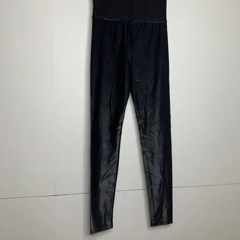 Carbon 38 Glossy High Rise Full-Length Legging Black Womens Small