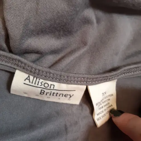 Allison Brittney gray sequin tank top