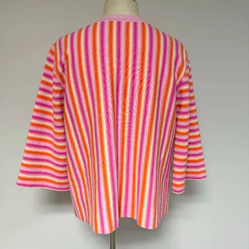 Avara Striped Knit Sweater Pink Size M