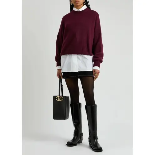 Valentino Garavani Valentino Rockstud Knee-high Leather Boots Black