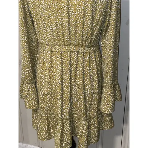 Bella Ella Boutique Bella Ella Women’s Ruffle Boho SunShine In My Soul knee Lenth Lined Dress Sz L