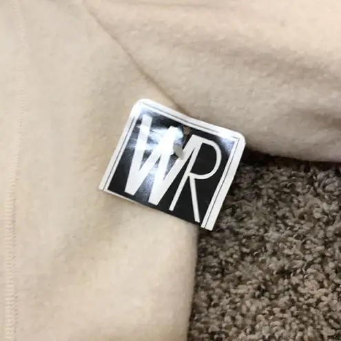 Vintage Wayne Rogers szS cream colored wool blazer jacket with shoulder pads EVC