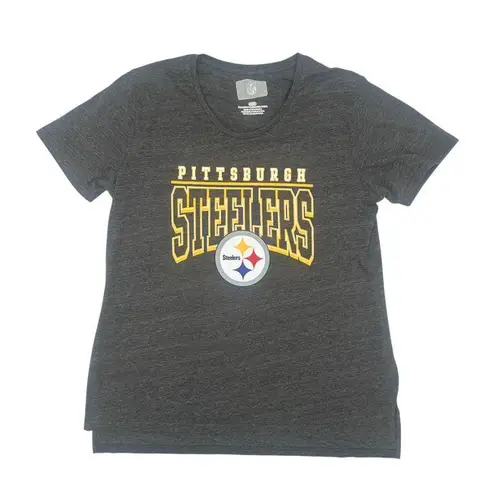 NFL Team Apparel NFL Pittsburgh Steelers Women's Champ Caliber Heather Tri-blend T-Shirt, Large
