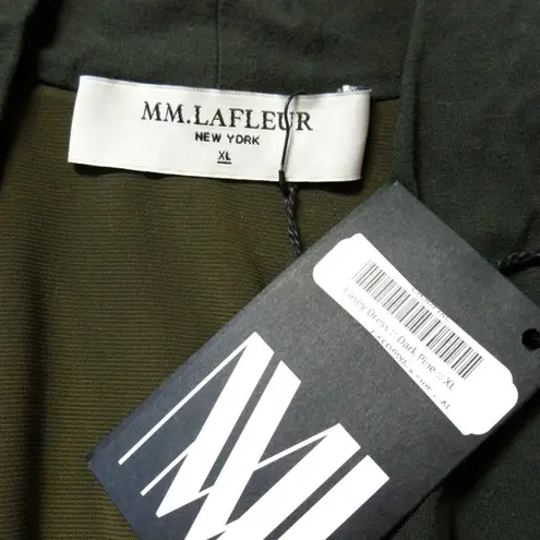 MM.LaFleur NWT The Casey in Dark Pine Green Ruched Wrap Jersey Dress XL