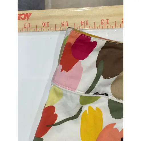 Talbots Floral Print A-Line Skirt Button Front‎ Knee Length Colorful Retro Style - Image 8