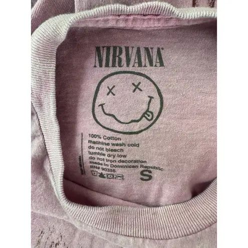 Nirvana Pink In Utero Angel Print Short Sleeve Band T-shirt Women’s Size Small