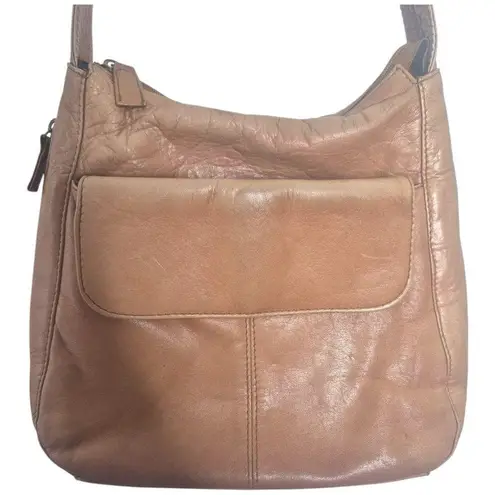Hobo International Brown-Tan Vintage Leather Shoulder Bag
