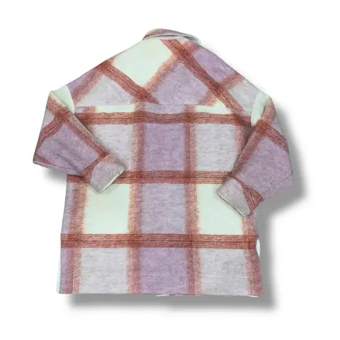 IRO Paris Lemina Size L (36) Pink Check Plaid Oversized Shacket Jacket Designer