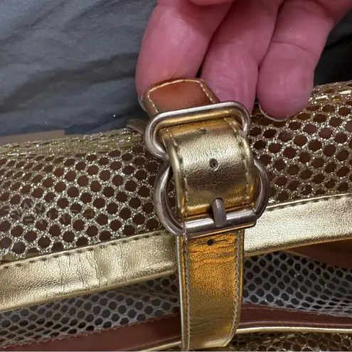 EMMA NEW YORK Mesh Ballet Flat Gold. Size 10.