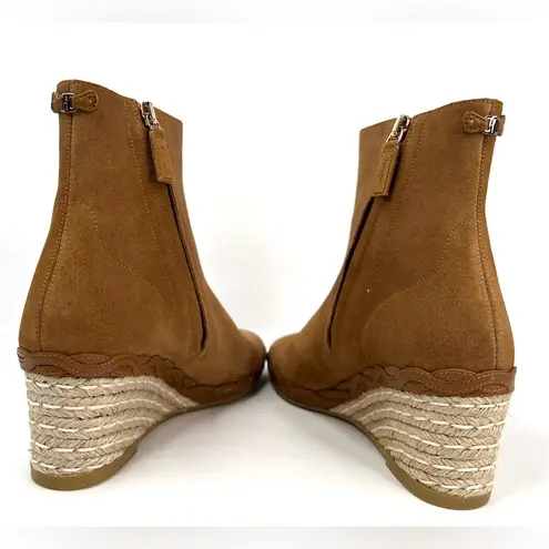 Salvatore Ferragamo CANARIA CROSTA ESPADRILLE WEDGE SUEDE BOOTIES SIZE 6