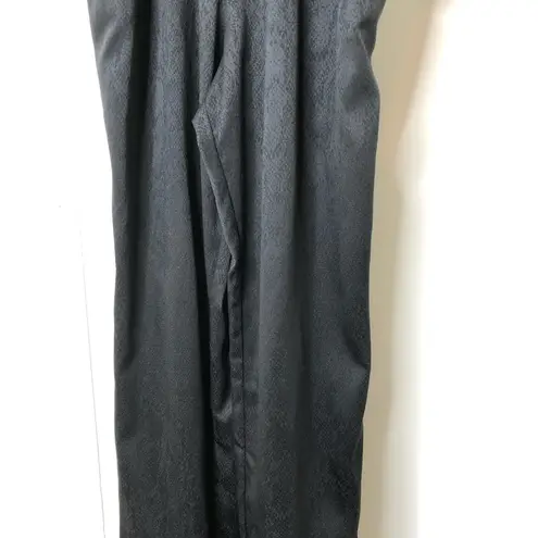 Attention Black Jumpsuit with adjustable Straps (Snake Print)