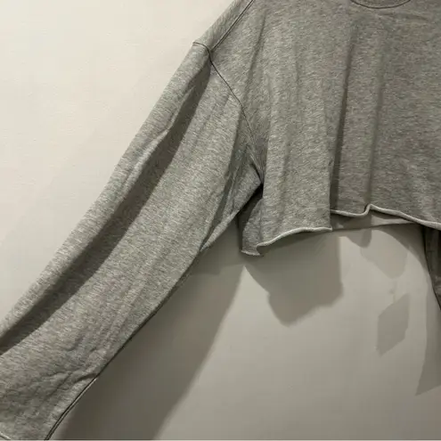 Commense Gray Oversized Cropped Crewneck Sweatshirt S NWT