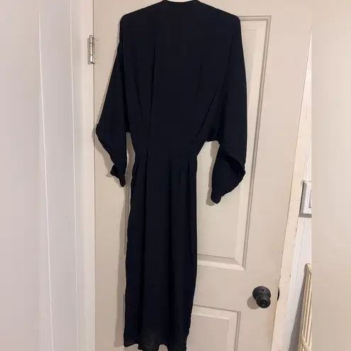 IRO Paris $580 Eleonora Black Midi Dress Silver Embellished Studs Rock FLAW