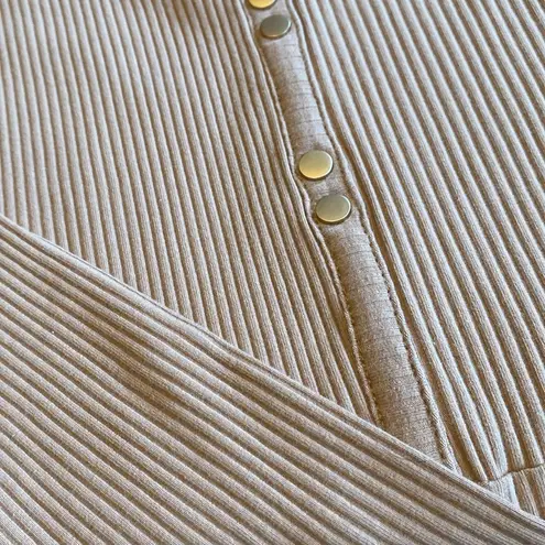 Makers of Dreams Maker of Dreams Ribbed Beige Bodysuit