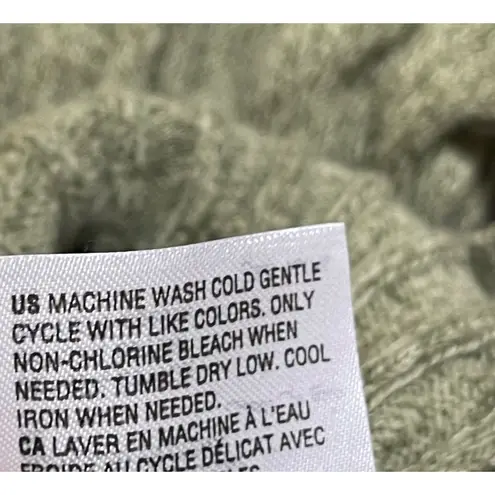 Karen Scott 2 Cable Knit Sweaters Plum Green Size XL V-Neck (READ)