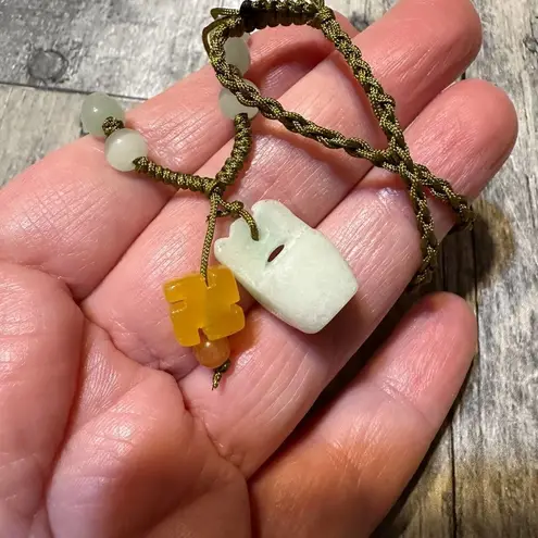 Jade Adjustable Silk Necklace Red