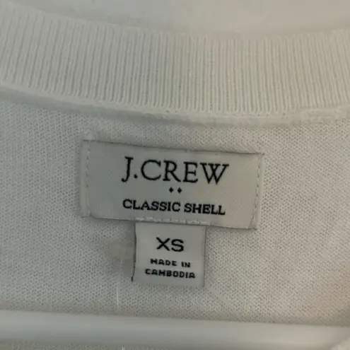 J. Crew Factor White Classic Sweater Shell Layering Slim Fit XS New