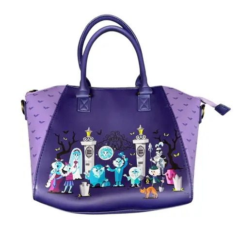 Lounge Fly Disney Haunted Mansion Satchel Bag Purse Handbag Purple