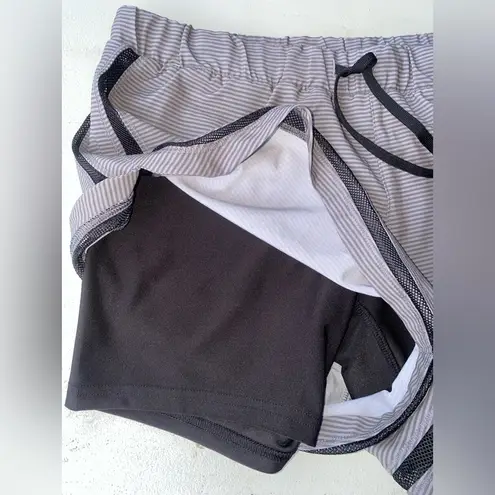 Maurice's  in Motion Small running , active shorts in grey and black.  #activewear