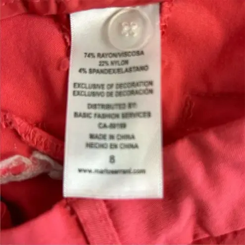 Mario Serrani Women's Salmon Pink Skinny Ankle Pants Size 8 Casual