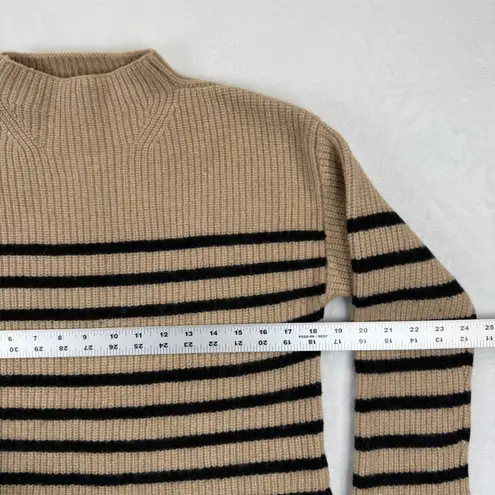 Rails Claudia Camel Ebony Stripe breton Mock Neck Long Sleeve Sweater Medium - Image 2